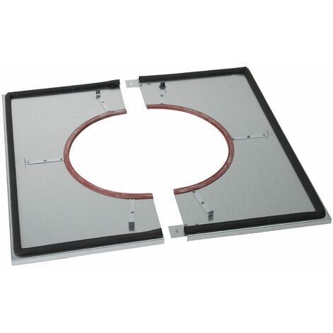 Poujoulat – Plaque distance sécurité étanche pour fumisterie – Conformité RT 2012 – Distance de sécurité 8 cm – Matériau étanche