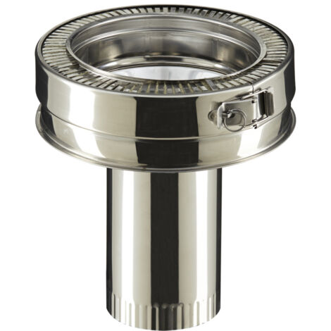 Poujoulat – Raccord haut sur conduit fumisterie therminox DN80mm – Acier inoxydable – Résistant aux hautes températures – Pour installation professionnelle