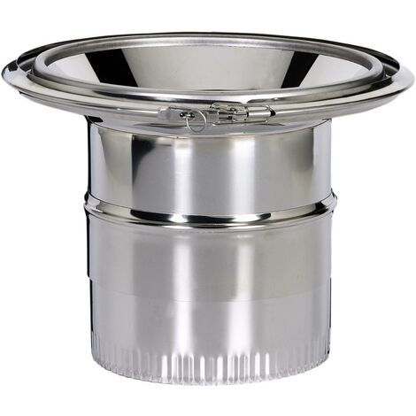 Poujoulat – Réduction double peau émaillé Ø150 – Raccord fumisterie – Pour chantiers humides – 32230554