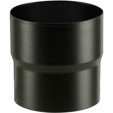 Poujoulat – Réduction émaillée noire Ø130/125 pour raccordement poêles à bois – Installation esthétique – 56130975