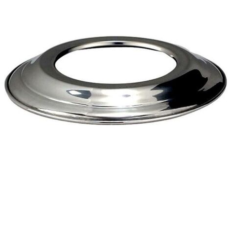 Poujoulat – Rosace chromée 100mm – Épaisseur 1.5mm – Acier inoxydable pour finition murale – Étanchéité parfaite et assemblage rapide