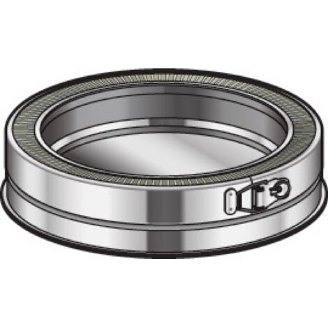 Poujoulat – Tampon bas de conduit TZ – Inox double paroi isolé – Diamètre 180mm – Pour conduits de cheminée jusqu'à 450°C