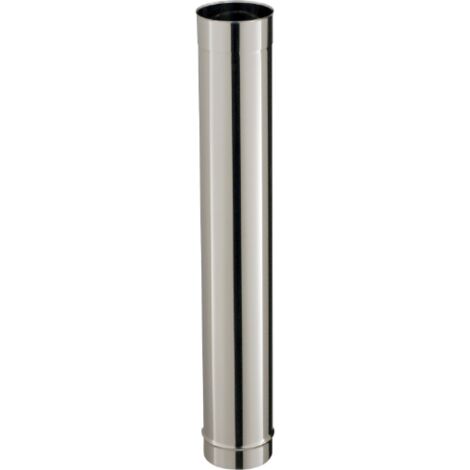Poujoulat – Tuyau droit inox 304 45 cm – Conduit simple paroi 150 mm – Raccordement chaudières gaz, fioul, bois, charbon