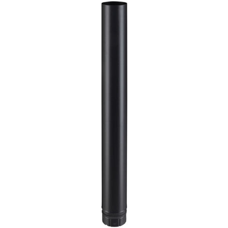 Poujoulat – Tuyau émaillé noir 1000 mm dn80 mm – Conduit de fumée pour installations durables – Résistant aux chocs et à la corrosion - dn80mm