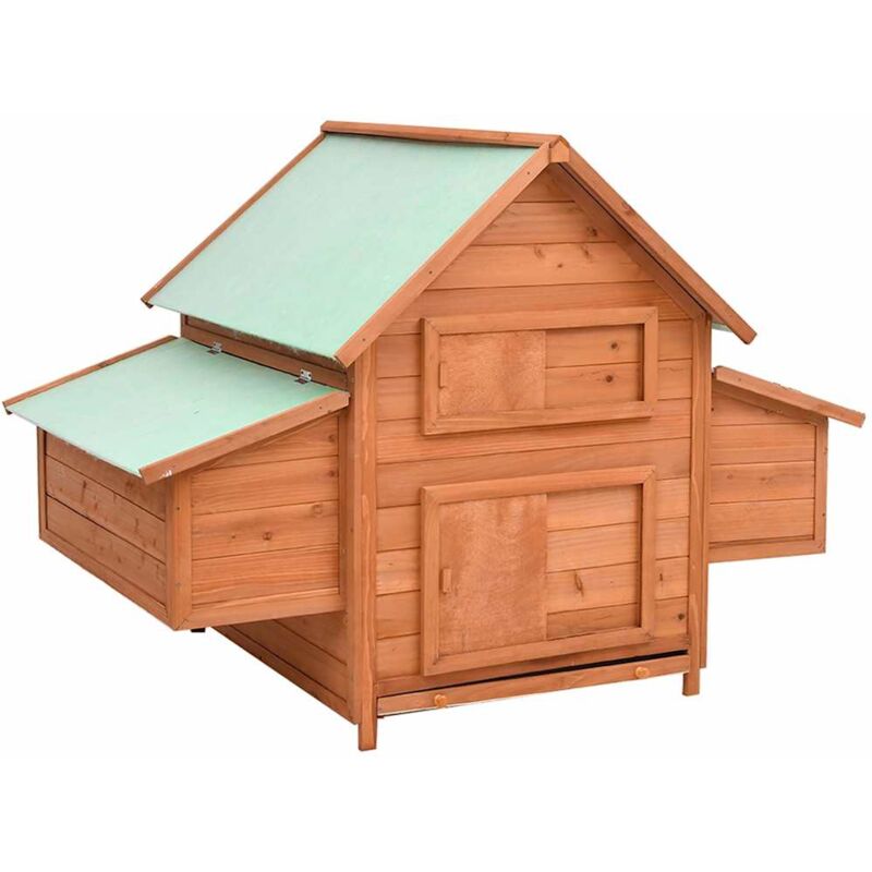 Poulailler 152x96x110 cm Bois de sapin massif