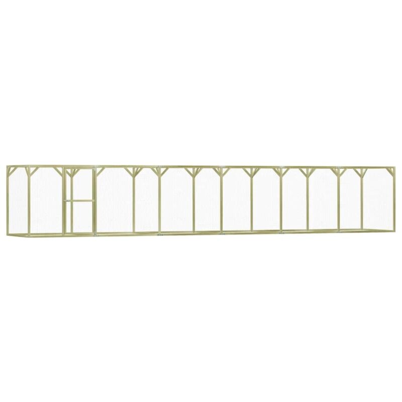 Vidaxl - Poulailler 1,5x9x1,5 m Pin&egrave;de impr&eacute;gn&eacute;e n/a