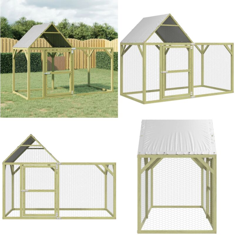Vidaxl - Poulailler 200x100x150 cm Bois de pin massif imprégné - Poulailler - Abri Animal - Coop Poule - Maison Oiseau - Élevage Volaille - Home &
