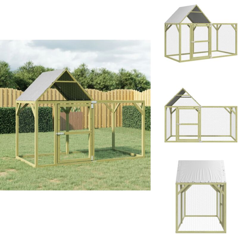 Vidaxl - Poulailler 200x100x150 cm Bois de pin massif imprégné - Poulailler - Abri Animal - Coop Poule - Maison Oiseau - Élevage Volaille