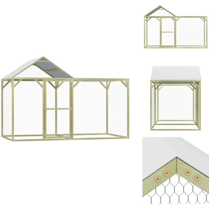 Vidaxl - Poulailler 3x1,5x2 m Pinède imprégnée - Poulailler - Abri Animal - Coop Poule - Maison Oiseau - Cage Oiseaux