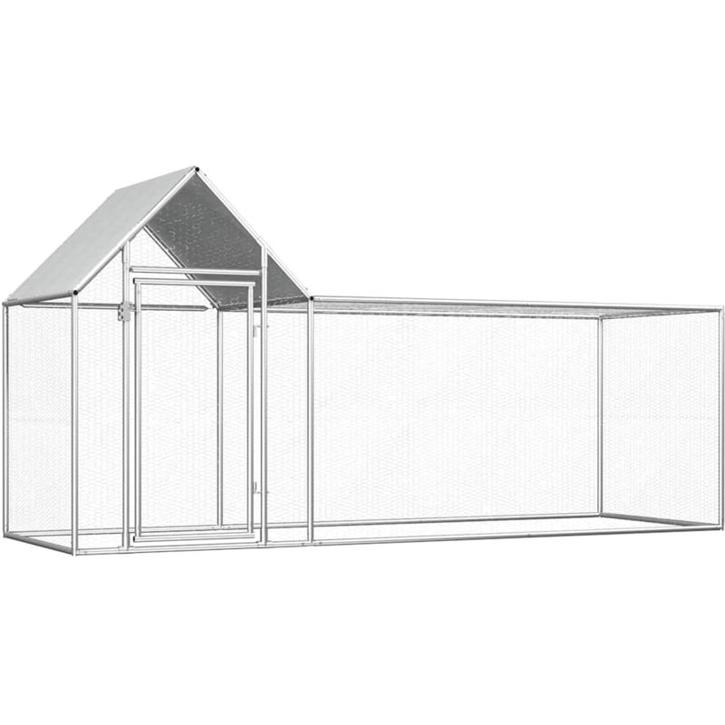 vidaXL Hühnerstall 3x1x1,5 m Verzinkter Stahl