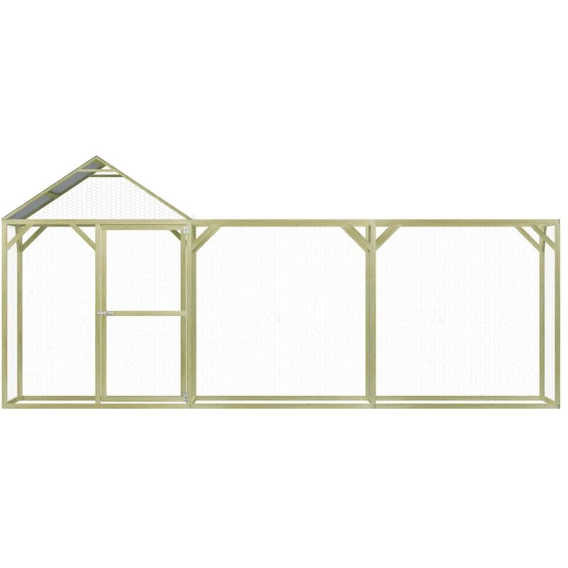Vidaxl - Poulailler 4,5x1,5x2 m Pinède imprégnée