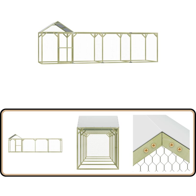 Vidaxl - Poulailler 6x1,5x2 m Pinède imprégnée - Poulailler - Abri Animal - Coop Poule - Maison Oiseau - Élevage Volaille