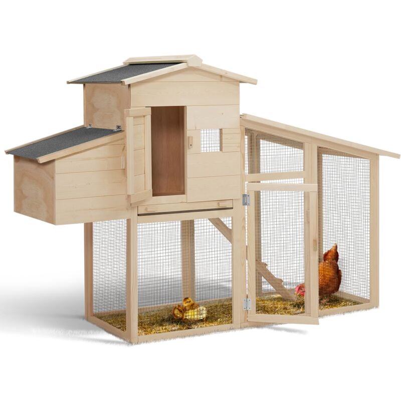 Idmarket - Poulailler comfort avec pondoir en bois