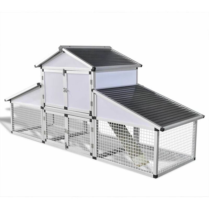 Poulailler Avec Rampes Et Nichoir Aluminium