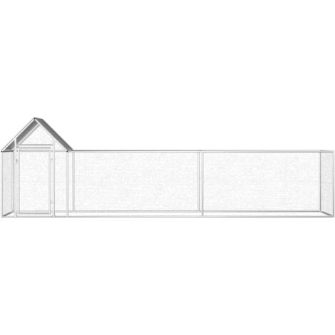 Poulailler  Cocotte 5 x 1 x 1,5 m Acier galvanisé CFW60379