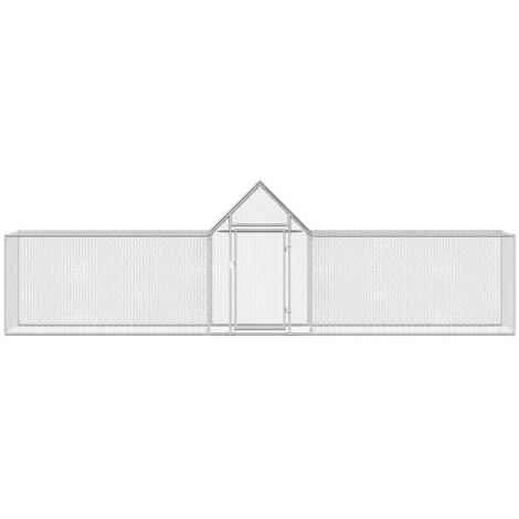 Poulailler  Cocotte 5 x 1 x 1,5 m Acier galvanisé CFW93089