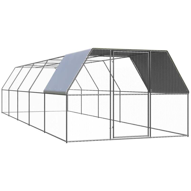 Vidaxl - Poulailler 3x10x2 m acier galvanisé