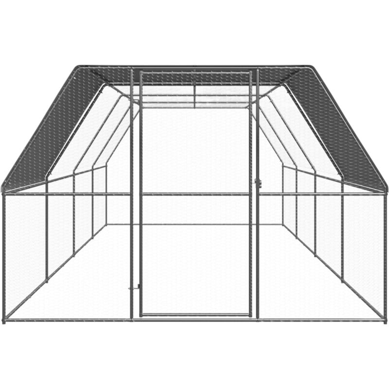 Vidaxl - Poulailler d'extérieur 3x8x2 m Acier galvanisé