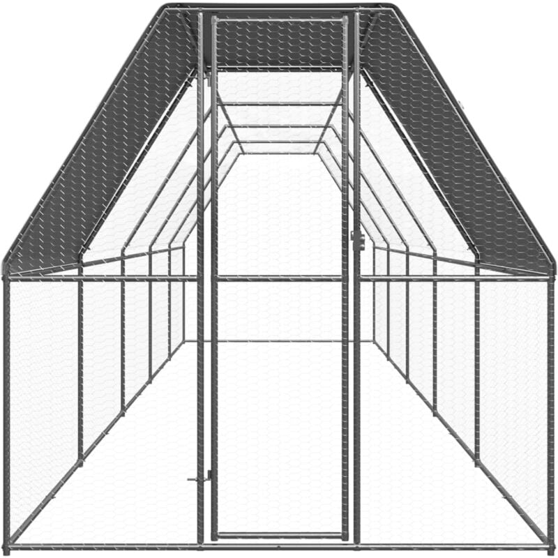 Vidaxl - Poulailler d'extérieur 2x10x2 m Acier galvanisé
