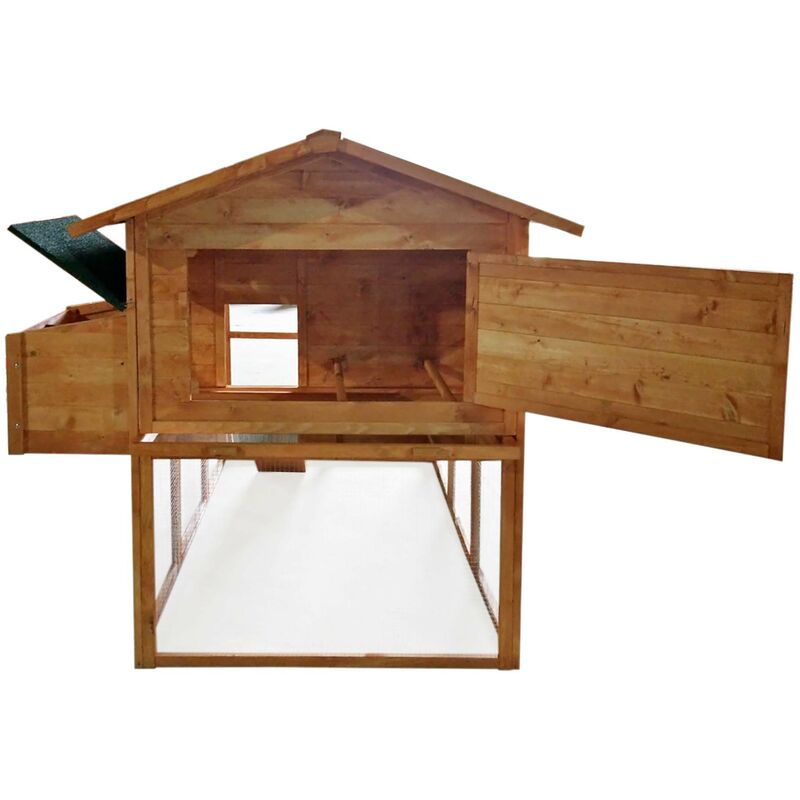 Poulailler En Bois Enclos Extérieur Nichoir Grande Porte Clapier élevage Volailles Poules Hamster