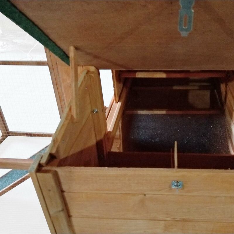 Poulailler En Bois Enclos Extérieur Nichoir Grande Porte Clapier élevage Volailles Poules Hamster