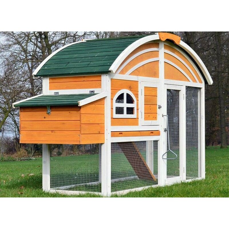 Poulailler En Bois Pour Jardin Extérieure 35 Poules Cage Canard 2 Perchoir 200x70x120 Cm Modèle 127 Cocorico