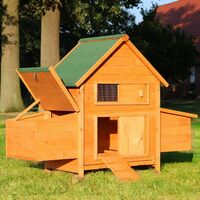 Poulailler En Bois Pour Jardin Extérieure Cage Canard Avec Nichoir 143 X 49 X 93 Cm Modèle 156 Chicken