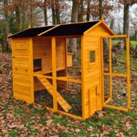 Poulailler En Bois Avec Enclos Oofarmer Gris Oogarden