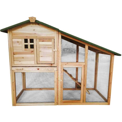 Poulailler surélevé en bois 1 à 2 poules 138x61x110cm Werkapro