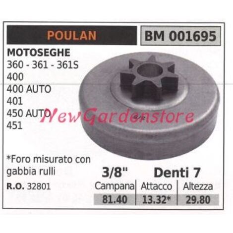 POULAN pignon moteur tronçonneuse 360 361 361S 400 400AUTO 3/8' dents 7 001695