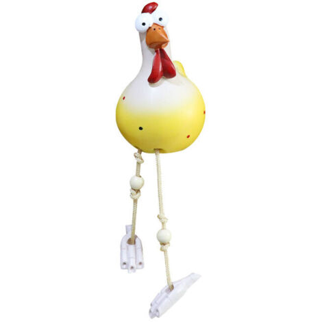 Poule Decorative Jardin, Sculptures et Statues de Jardin Decoration Exterieur Jardin, Poulet en Résine Drôle Décoration de Jardin en Forme de Poule Figurine Animaux Sculpture (Jaune)