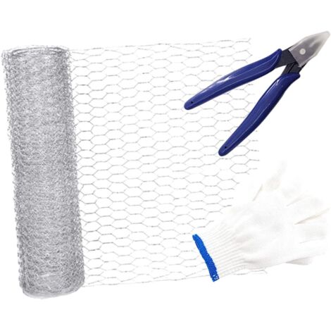 Poule Galvanis Maille Hexagonale avec Pince et Protection
