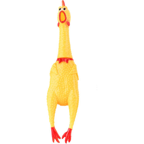 Poulet Criard Jouet pour Chien, Jouet Anti-Stress Amusant et Sécuritaire pour Adultes et Enfants
