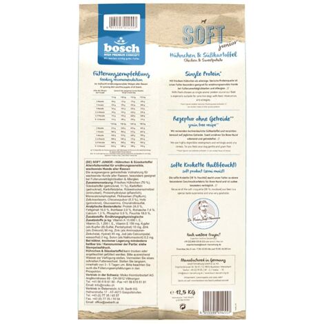 Poulet et patates douces Bosch Soft Junior 12,5 kg