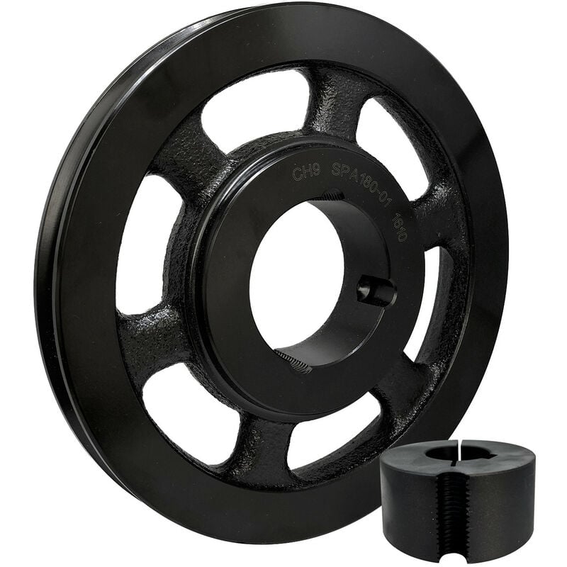 Chiaravalli - Poulie Courroie Trapézoïdale 1 Gorge Dp 200mm Arbre 38mm Moyeu 2012