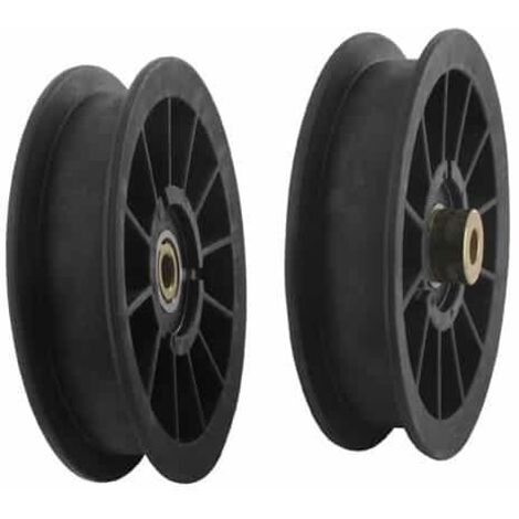 Poulie à Gorge Plate Sur Roulement Et à Moyeu Déporté Adaptable Pour Bunton - H: 24,6mm, ø: Ext: 117,3mm, ø Int: 9,5mm. Remplace