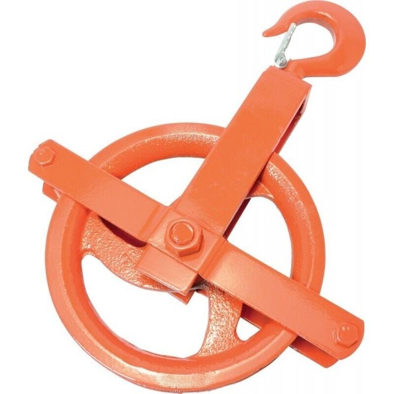 Poulie Acier rouge pour corde Ø b.25,0mm