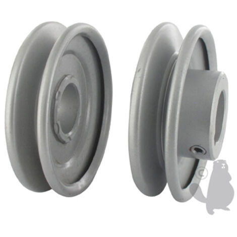 Poulie clavetée à gorge trapézoïdale en acier – Diamètre extérieur 88,90mm – Diamètre intérieur 25,40mm – Pour courroies 12,7mm