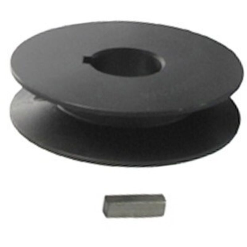Poulie clavetée en acier. Ø: extérieur: 63,5mm, alésage: 19,05mm, clavetage: 4,76mm. Pour courroie de 1/2'' - 12,7mm.