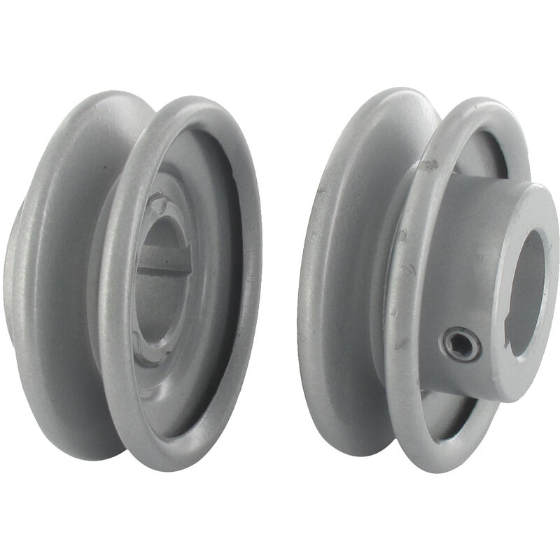 Poulie clavetée à gorge trapézoïdale en acier.Ø: ext:76,20mm, Ø: int:25,40mm.