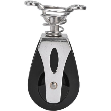 Poulie de bateau à roulement lisse en nylon pivotant, bloc de poulie en acier inoxydable 316 marin