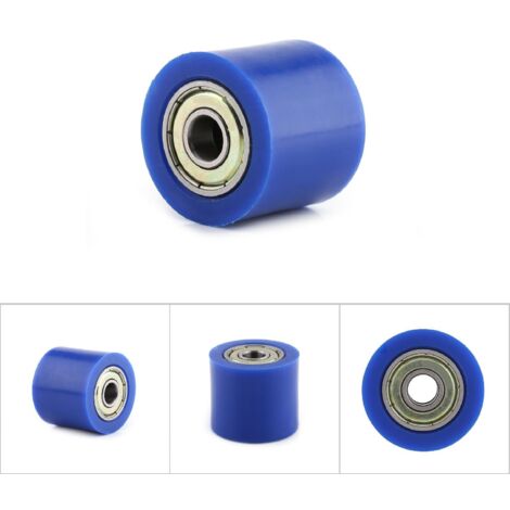 Poulie de chaîne 8mm, galet tendeur et guide pour moto, vélo de rue et ATV en bleu