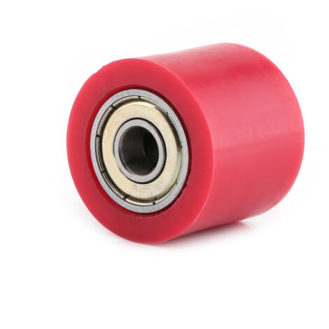 Poulie de chaîne moto 8mm rouge, galet tendeur pour vélo de rue, ATV et motocyclette