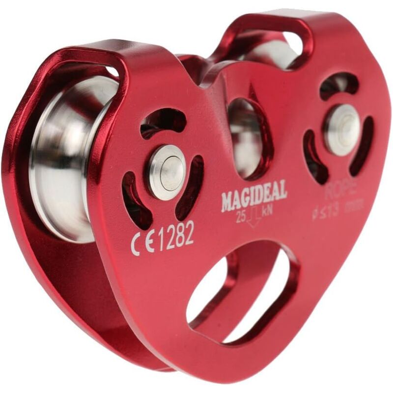 Poulie De Chariot pour Câble De Tyrolienne 25KN Rouge