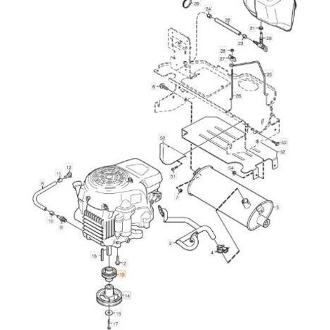 POULIE DE COURROIE MOTEUR STIGA ORIGINALE - 1134-6137-01
