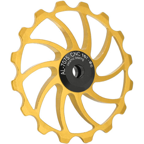 Poulie de dérailleur VTT 16 vitesses en céramique, pièces vélo dorées pour vélo de route et VTT