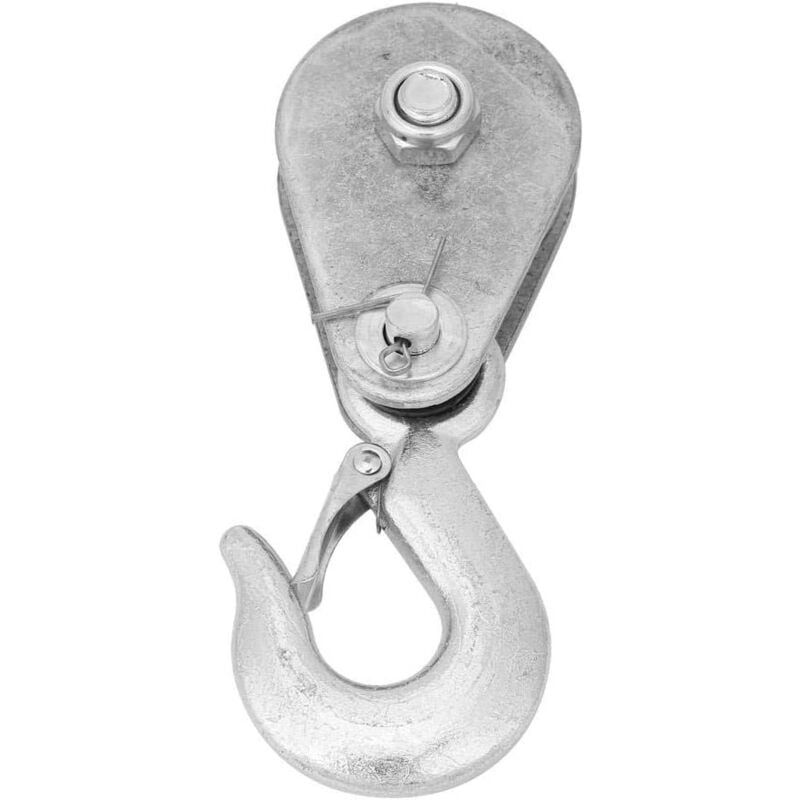 Poulie de Levage en Acier de Roue Haute Résistance Roue Simple de Levage Deux Genre Poulie pour Treuil de 0.5 à 1 Ton(1 tons)