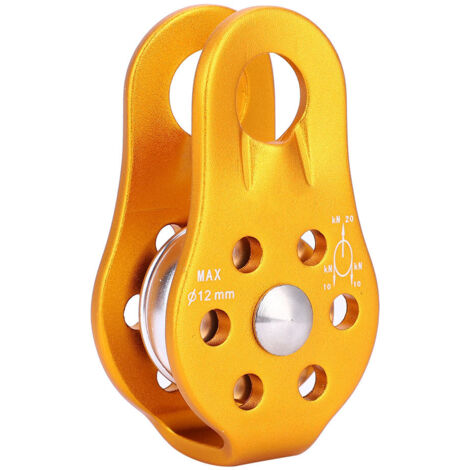 Poulie de levage robuste en alliage aluminium-magnésium pour équipement d'escalade et sécurité