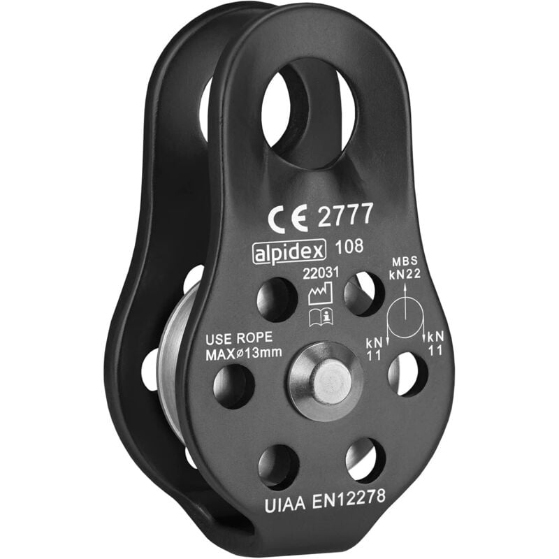 Poulie De Renvoi 22 kn - Fix Pulley Palan - pour des Cordes Textils D´Un Diamètre D´au Plus 13 mm - EN12278