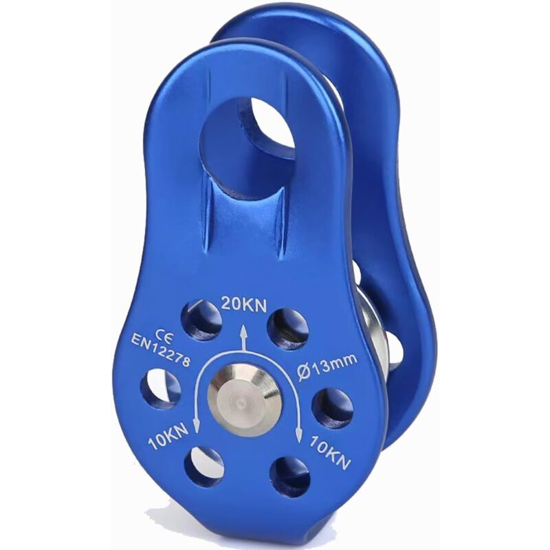 Poulie de renvoi de poulie haute performance en alliage d'aluminium pour l'escalade 12 mm bloc de poulie à câble unique pour l'escalade de corde de